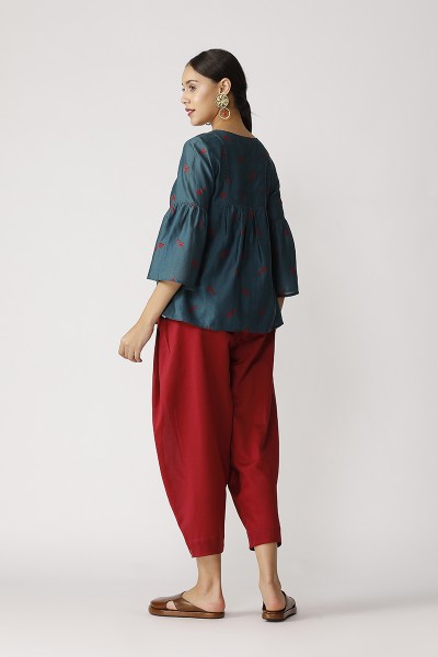 Triffis Embroidered Peasant Top